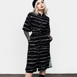 NWT Disturbia Barbed Kimono Shirt Dress